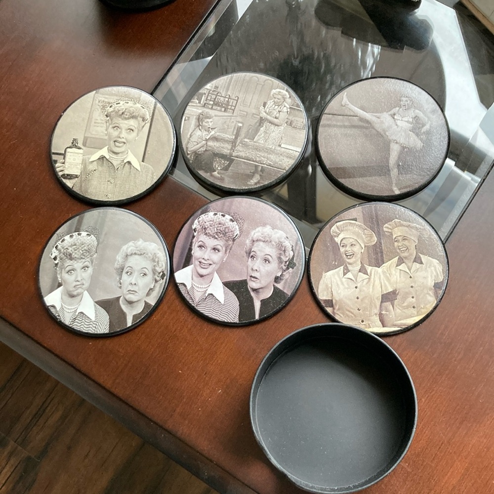 Good Used Condition, Vintage I Love Lucy TV Show Coasters Set